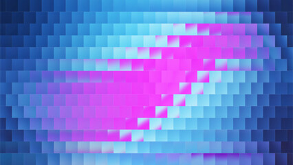 Ribbed fractal neon glass background with gradient color and abstract blur. Blue texture and pink aura mesh. Vibrant vector y2k design. Holographic summer poster with soft prism effects.