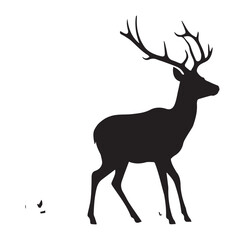 Obraz premium Majestic deer silhouette with antlers