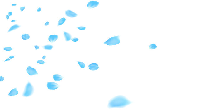 Happy birthday background, greeting card, holiday frame design with rose petals blue color - Powered by Adobe