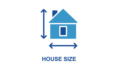 House Size Vector Icon Isolated On White Background