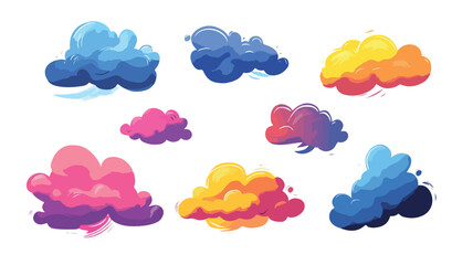Rain Cloud Vector Isolated Illustration for Weather Forecast Designs