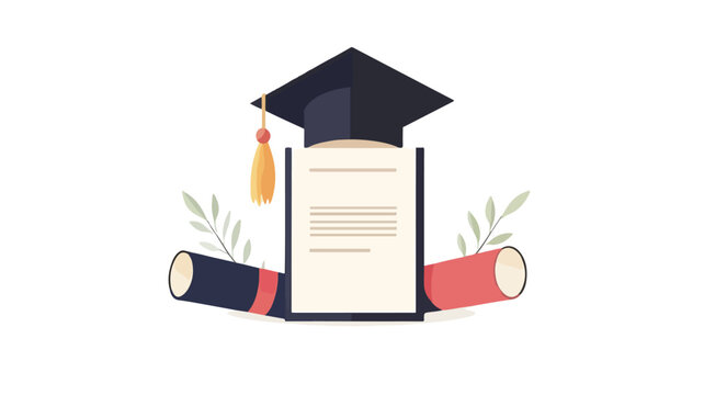 Professional Rolled Diploma Icon Vector Isolated Illustration