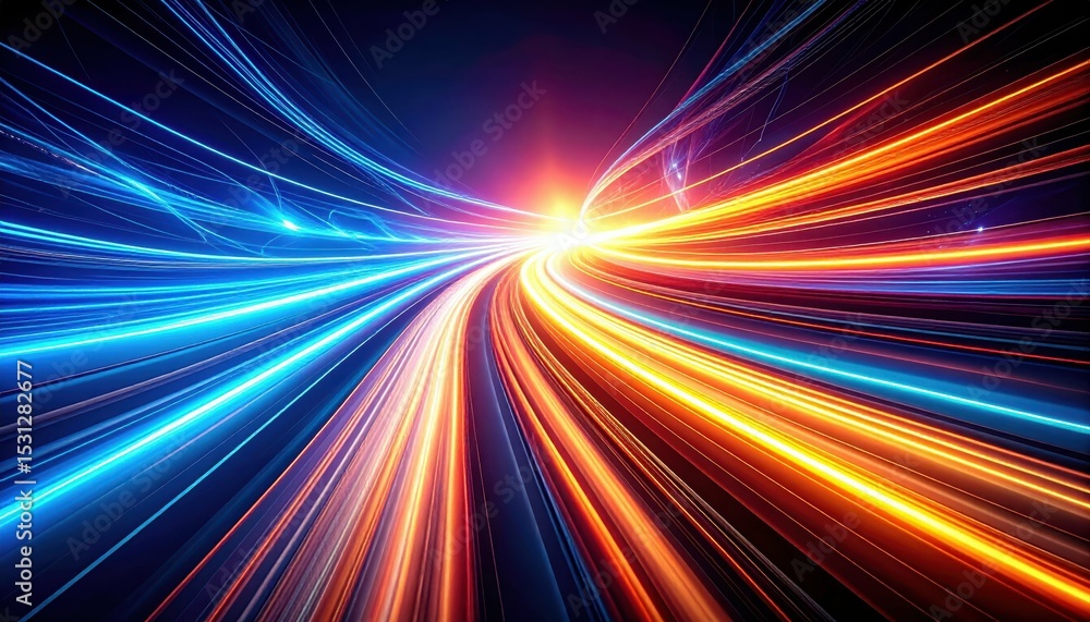 Poster dynamic pathway of swirling energy fields in abstract composition