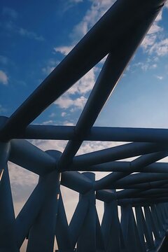 bridge over blue sky