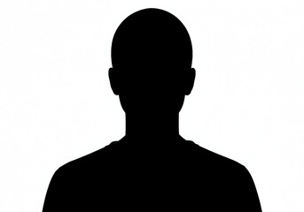 Silhouette of a person isolated on white background