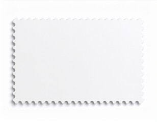 Blank postage stamp clean postage stamp isolated on white background