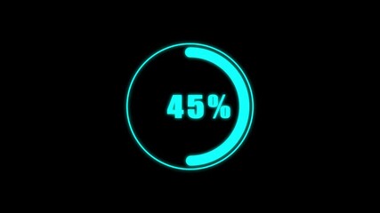 Countdown timer from seconds real time. Modern flat design of countdown icon animation and black background . - Powered by Adobe