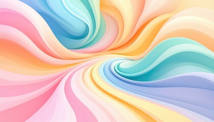 Obraz premium Dreamy Pathway of Soft Swirling Pastel Colors in Gentle Harmony