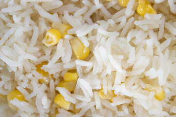 white rice closeup