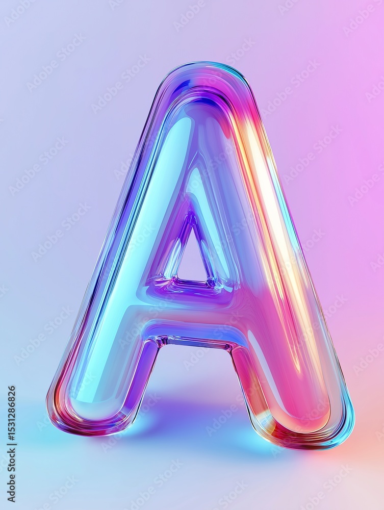 Aufkleber vibrant holographic letter 