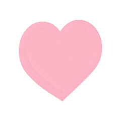Pink Heart Shape: Valentine's Day, Love, Romance Graphic Design Element