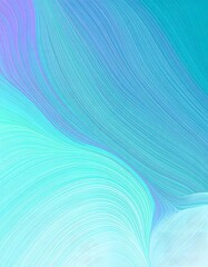 Fototapeta premium Flowing turquoise and lavender lines create a calming abstract background design.