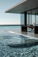 Oceanfront Office: Work Meets Water in Modern Design Paradise.