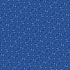 Retro Indian Blue Bandhani Fabric Aesthetic Pattern Vector