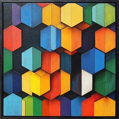 Korean visual artist doing creating geometric pattern