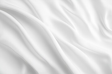 Naklejka premium Smooth, flowing white fabric folds