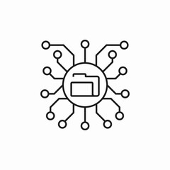 folder cyber icon sign vector