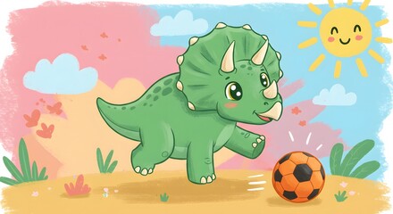 Obraz premium cartoon dino