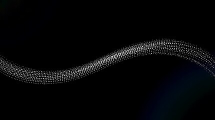 A wavy, glittering line moves across a dark backdrop. 