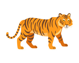 tiger cartoon isolated on white
