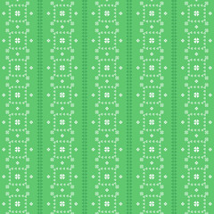 Traditional Indian Green Bandhani Fabric Aesthetic Pattern Vector