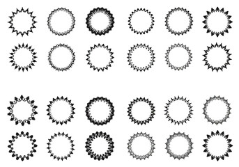 Decorative Circular Frames Collection of Various Styles Ornamental Vector Design Elements for Graphics Art and Illustration