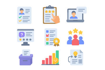 Fototapeta premium User feedback and rating system concepts for digital interaction