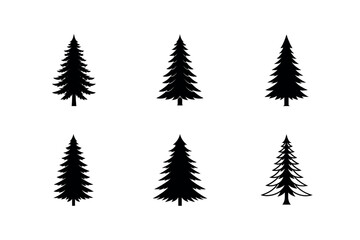 Obraz premium set of christmas trees