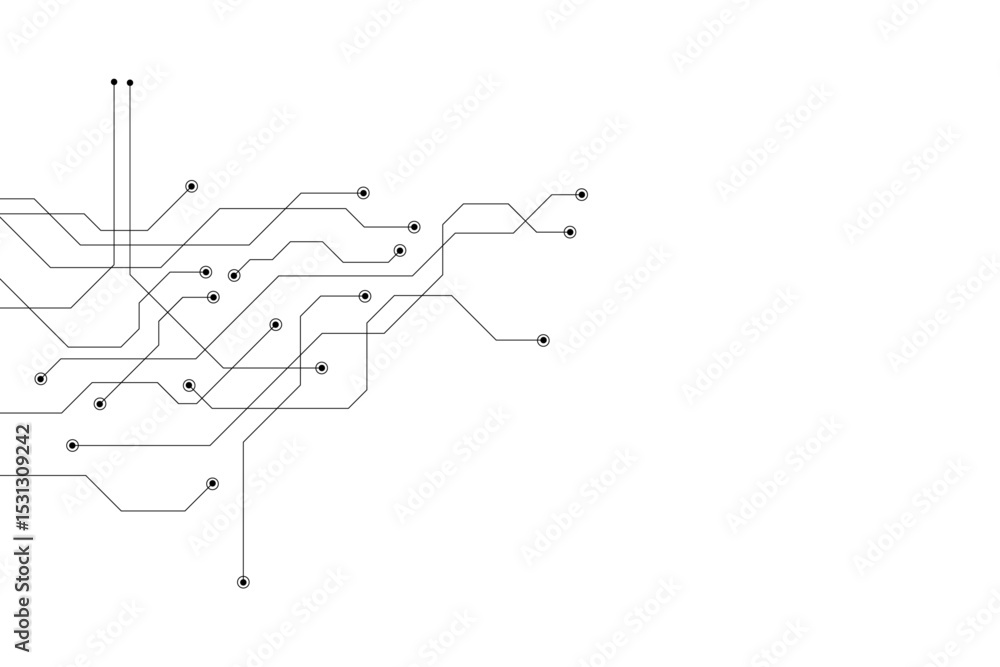Aufkleber high-tech circuit board connection system. vector abstract technology on a white background. abstrac