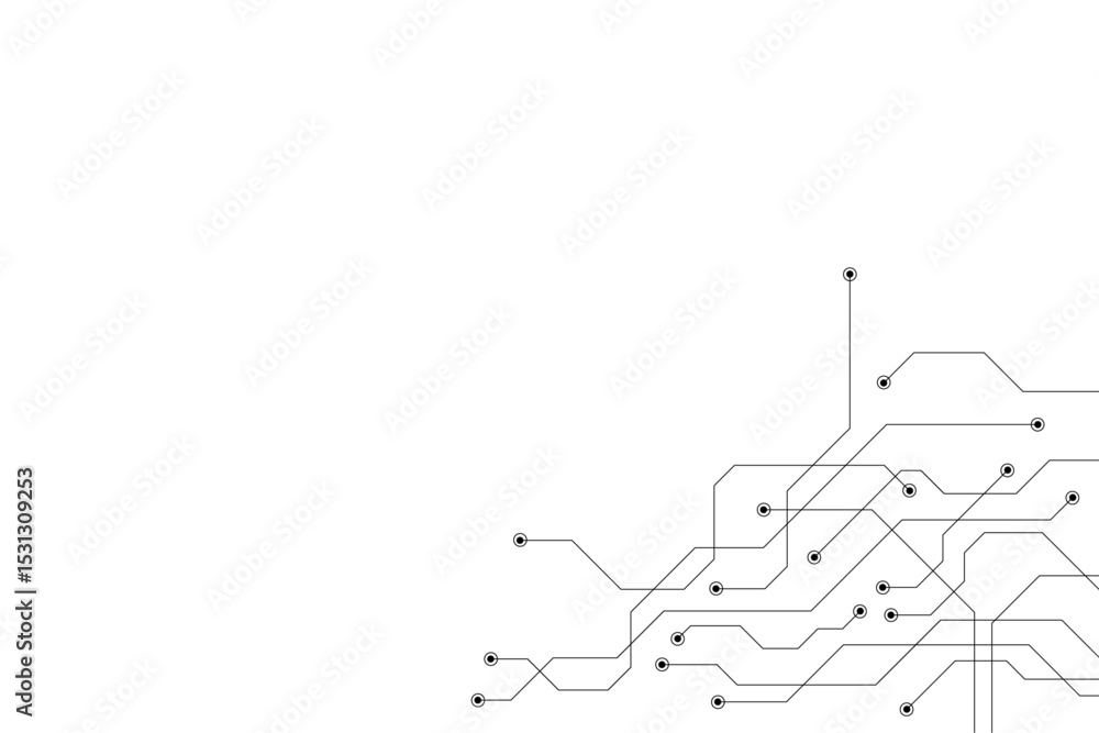 Aufkleber high-tech circuit board connection system. vector abstract technology on a white background. abstrac