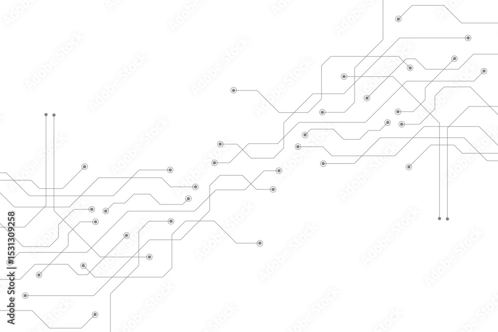 Aufkleber high-tech circuit board connection system. vector abstract technology on a white background. abstrac