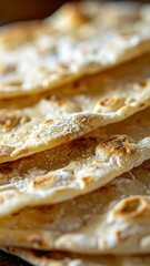 Close-Up of Soft Einkorn Flatbread in a Macro Photograph