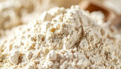Fine Texture of Einkorn Flour with Nutty Flavor in Macro View