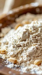 Fine Texture of Einkorn Flour with Nutty Flavor in Close-Up Macro