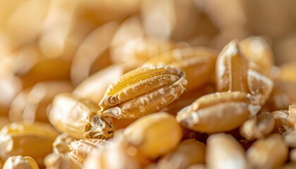 Close-up of Einkorn Grains, One of the Oldest Wheat Varieties