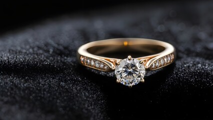 gold ring with diamonds