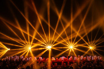 Stage with Star-shaped Light Beams