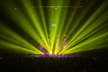 Concert Stage with Vibrant Light Show