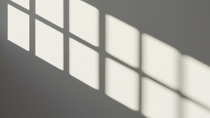 Minimalist Sunlight Window Shadows on Wall – Abstract Interior Lighting Pattern with Soft Natural Light and Clean Geometric Composition for Calm Backgrounds