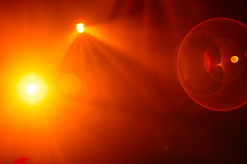 Abstract Orange and Red Light Beams