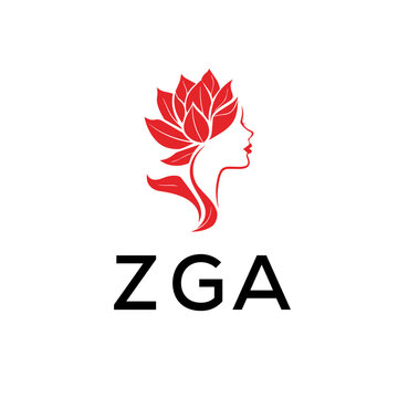ZGA Letter logo white background