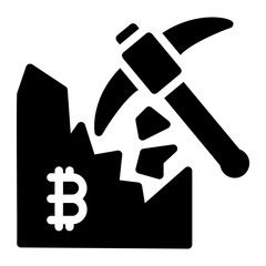 crypto mining pickaxe icon