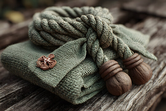 scout scarf and woggle . Concept is learning Scout subject.