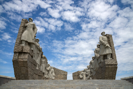 ROSTOV REGION, RUSSIA - MAY 07, 2025: Memorial of glory to the heroes of the breakthrough of the Mius-front and the liberation of Taganrog, Sambek heights