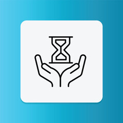 Hands holding an hourglass, representing long-lasting durability and reliable mattress quality.