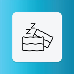 Icon of two sleeping pillows side by side, representing dual pillow comfort, adjustable head support, or luxury bedding.