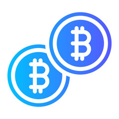 bitcoin double coin icon