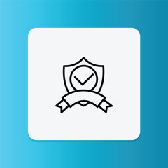 con of a shield with a heart symbol, representing mattress safety, user protection, or certified quality.