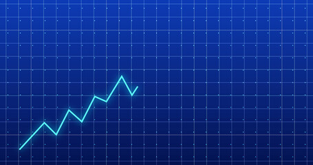 Business Sales growth chart overlay. Creative design finance progress bar plotted line showing companies growth. Development diagram momentum trading. Stock price spike crypto chart.Presentation bg.
