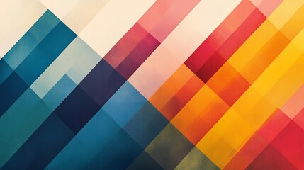 Vibrant angular mosaic background with a modern aesthetic and color gradients